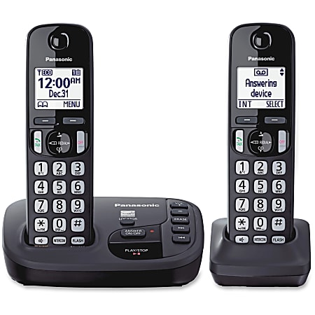 Panasonic KX-TGD222N Expandable Digital Cordless Answering System with 2 Handsets