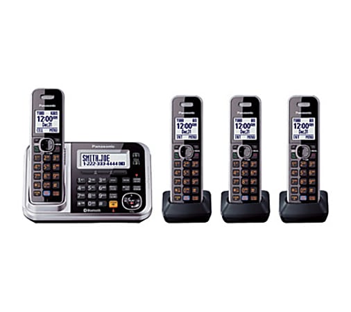 Panasonic KX-TG7874S Link2Cell Bluetooth Cellular Convergence Solution with 4 Handsets in Silver
