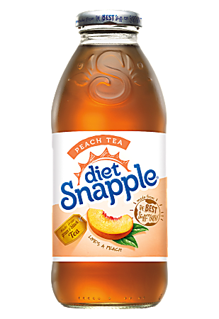 Snapple® Diet Iced Tea, Peach 16 Oz, Carton Of 24