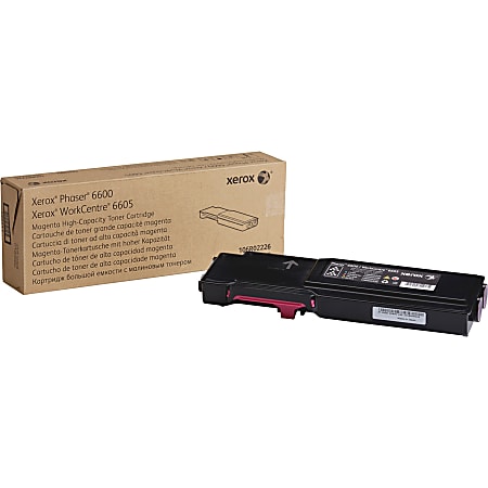 Xerox® 6600 Magenta High Yield Toner Cartridge, 106R02226