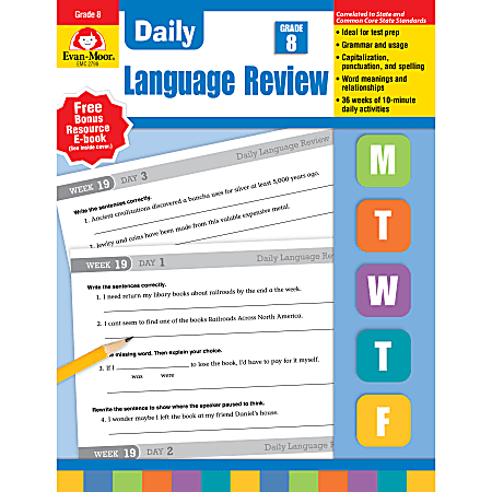 Evan-Moor® Daily Language Review, Grade 8