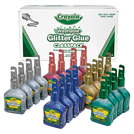 Crayola Washable Glitter Glue Sticks 0.35 Oz Pack Of 9 - Office Depot