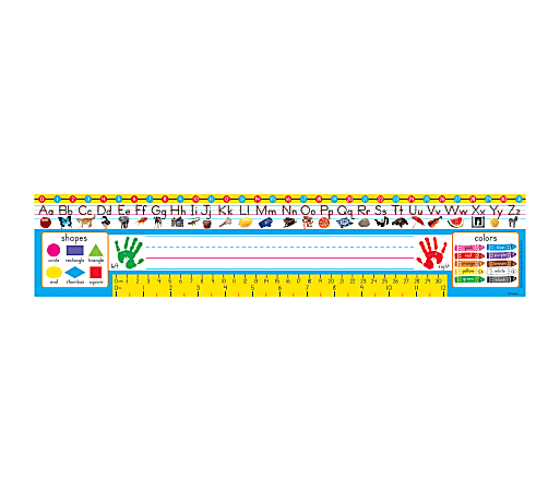 TREND Desk Toppers® Reference Name Plates, Zaner-Bloser, 3 3/4" x 18", Grades Pre-K-1, 36 Plates Per Pack, Set Of 3 Packs