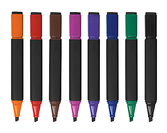 TUL Dry Erase Markers, Chisel, Assorted, 8/pk
