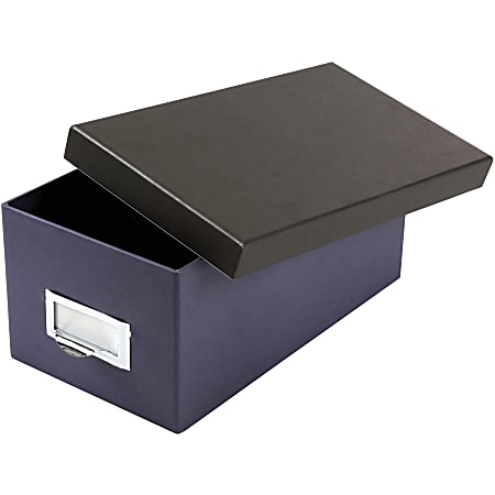 White Bossico Index Card File Box 4 x 6 Index Cards Holder Files Storage Organizer Lift-Off Cover 1300 Capacity 