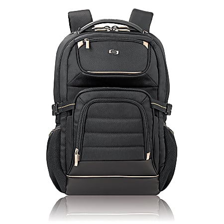 Solo New York Arc Backpack with 17.3" Laptop Pocket, Black/Tan
