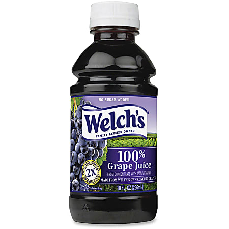 Welch's 100 Percent Grape Juice - Grape Flavor - 10 fl oz (296 mL) - 24 / Carton