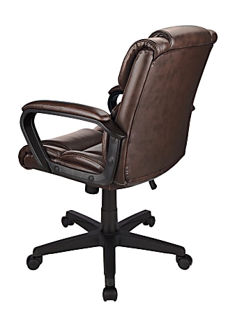 Brenton Studio Briessa Mid Back Chair BrownBlack - Office Depot