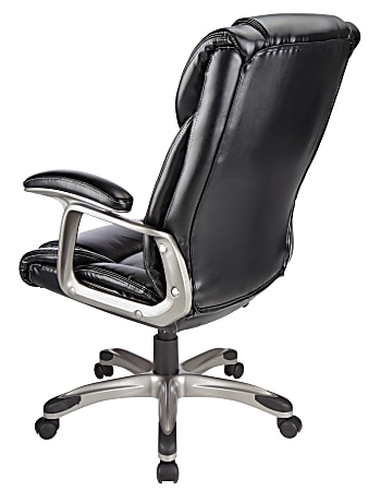 244Dalees&Co racter30sshawlcolor Realspace Salsbury Bonded Leather High Back Chair Black - Office Depot
