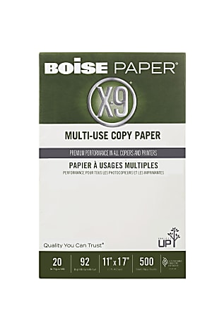 Boise X 9 Multi Use Printer Copy Paper 5 Reams White Ledger