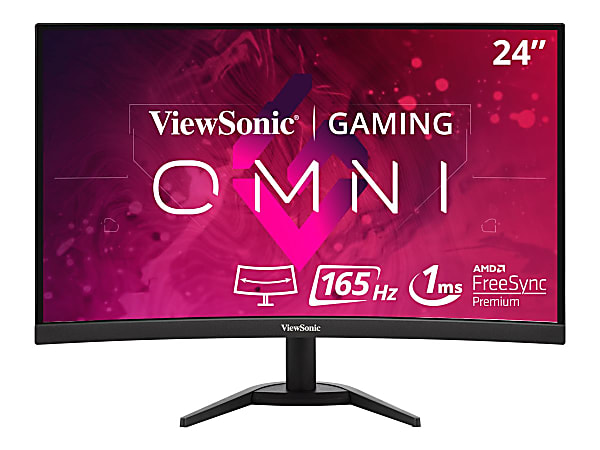 ViewSonic® VX2468-PC-MHD 23.6” Full HD LED LCD Curved Gaming Monitor, FreeSync Premium