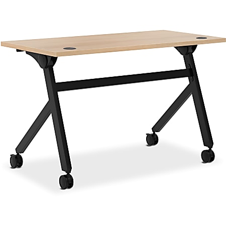 basyx by HON® Multipurpose 48"W Flip-Top Training Table, Wheat