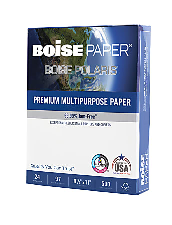 Boise POLARIS Premium Multi Use Printer Copy Paper 1 Ream White