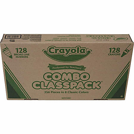 Crayola Crayons And Washable Markers Classpack Large Size Assorted Colors  Box Of 256 - Office Depot