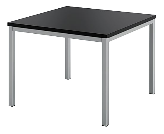 HON® Basyx Laminate And Tubular Steel Frame Occasional End Table, Black