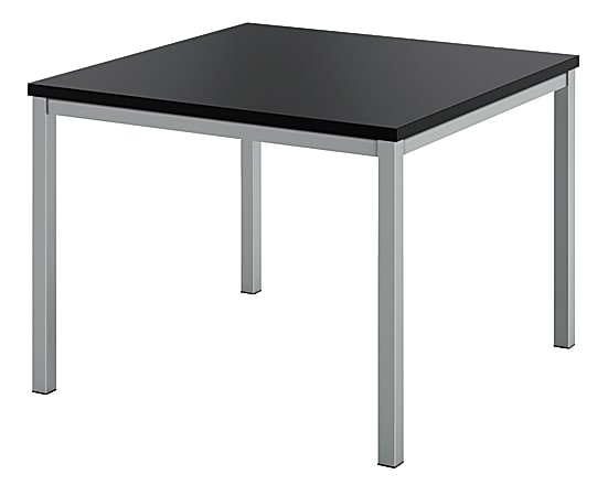 Basyx by HON® Laminate And Tubular Steel Frame Occasional End Table, Black