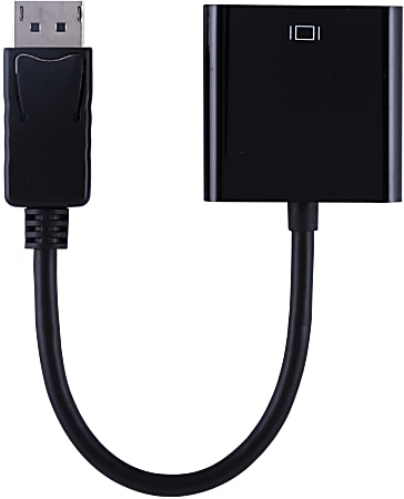 Ativa DisplayPort to VGA Pigtail Adapter 6 Black 36543 - Office Depot