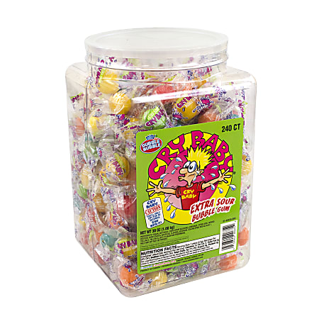 Cry Baby Extra-Sour Bubble Gum, Assorted, 35.2 Oz