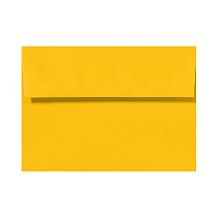 LUX Invitation Envelopes, A7, Peel & Stick Closure, Sunflower Yellow, Pack Of 50