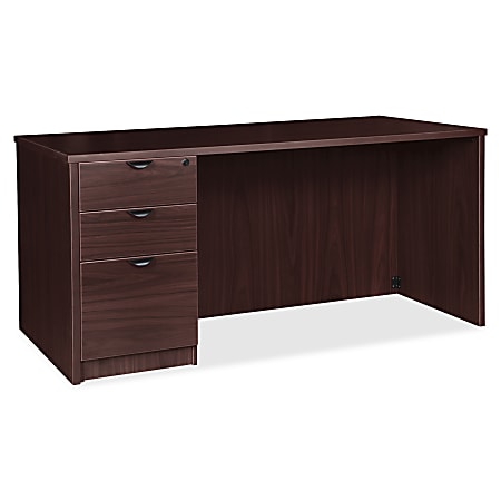 Lorell® Prominence 2.0 72"W Left-Pedestal Computer Desk, Espresso