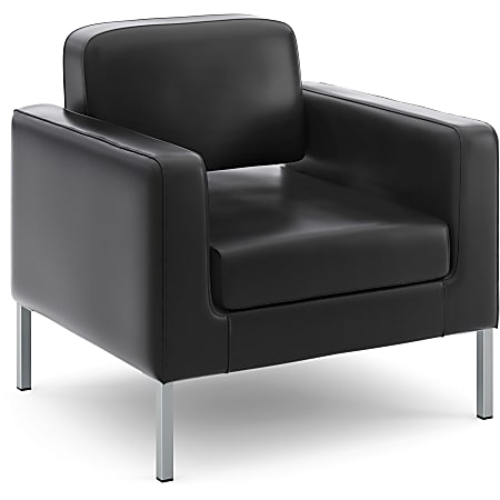 HON® Corral Club™ Bonded Leather Chair, Black