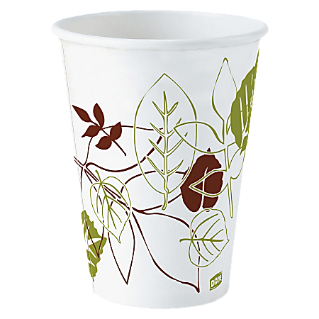 Dixie® Paper Hot Cups, 12 Oz., Pathways, Carton Of 500