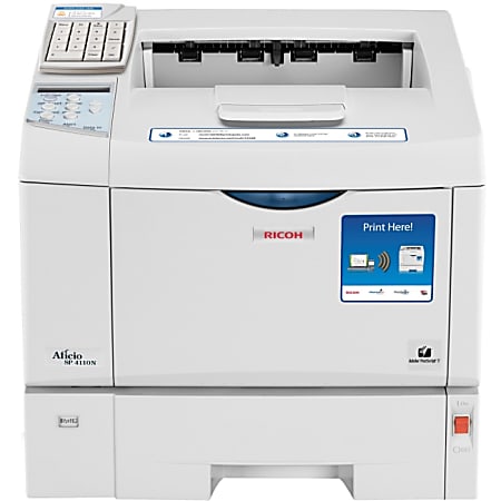 Ricoh Aficio SP 4110N-KP Laser Printer - Monochrome - 1200 x 600 dpi Print - Plain Paper Print - Desktop