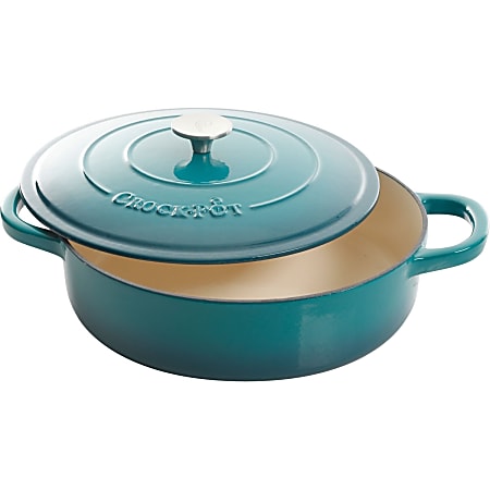 Artisan 5 Qt Braiser Pan with Lid in Teal Ombre