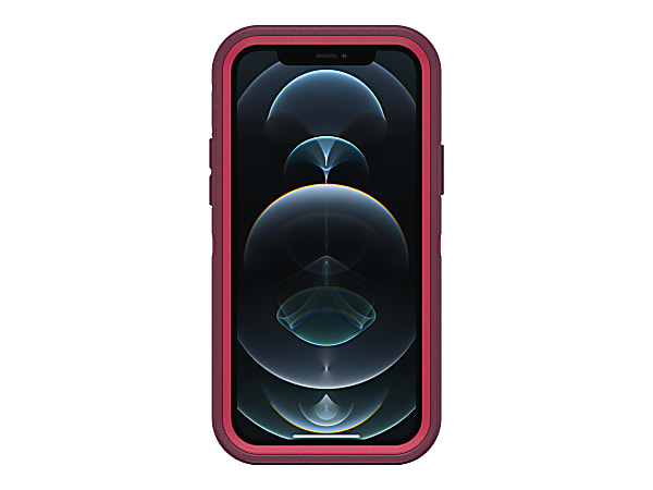 OtterBox® Defender Rugged Carrying Case Holster For Apple® iPhone 12, iPhone 12 Pro, Berry Potion Pink