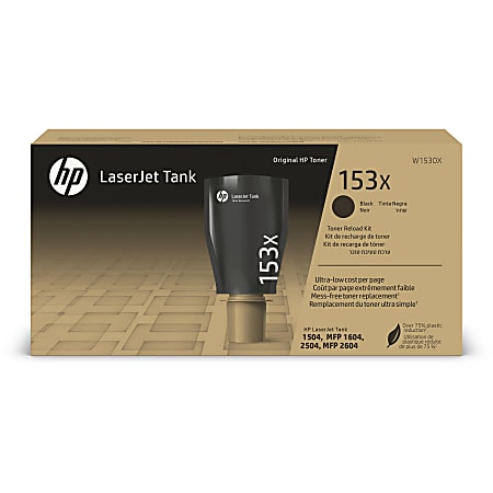 HP 153X High-Yield Black LaserJet Tank Toner Reload Kit, W1530X