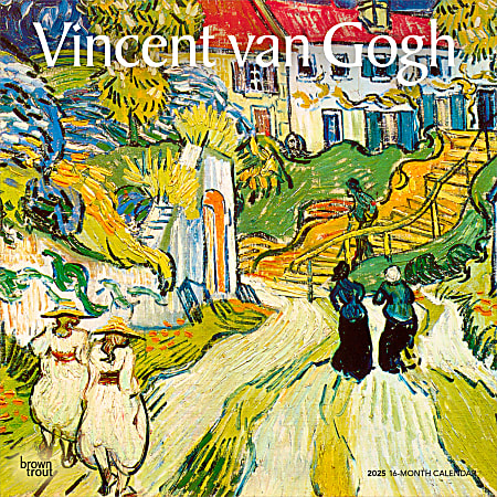 2025 BrownTrout Vincent van Gogh Monthly Plastic-Free Square Wall Calendar, 12" x 12", Art and Architecture, January to December 2025, 9781975477929