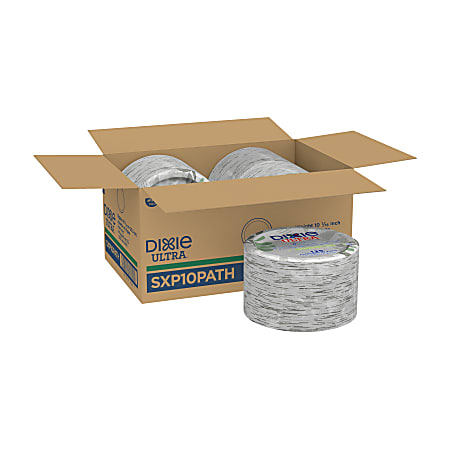 Dixie Ultra® 10-1/16" Heavy-Weight Paper Plates, Pathways®, 500 Count (125 Plates Per Pack, 4 Packs Per Case)
