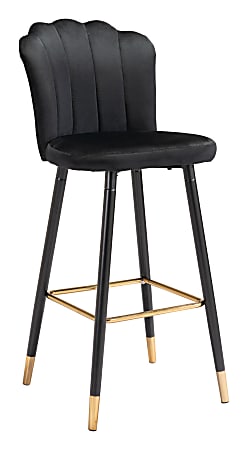 Zuo Modern Zinclair Bar Stool, Black