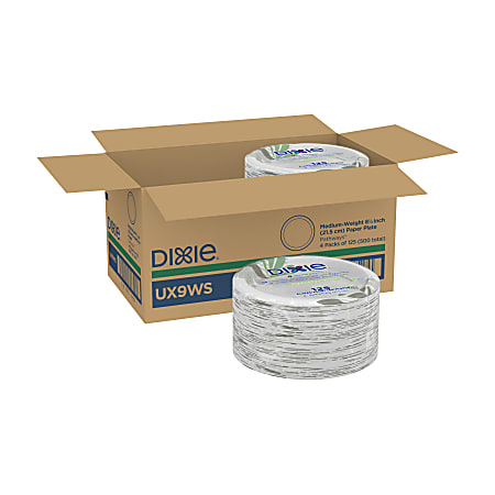 Dixie Paper Plates 9 in dia. White 4 Packs of 250 Plates Per Case