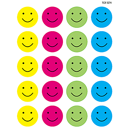 Teacher Created Resources Stickers Happy Faces 120 Stickers Per Pack ...
