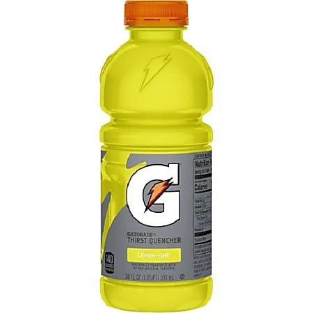 Gatorade Lemon-Lime Sports Drink, 20 Oz, Case Of
