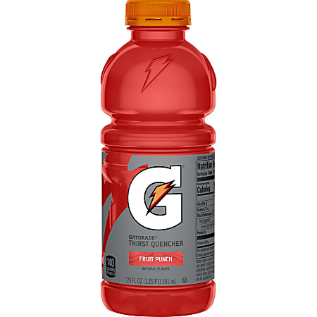 Gatorade Fruit Punch Sports Drink, 20 Oz, Pack Of 24