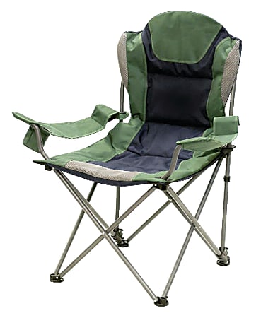 Stansport 3 Position Reclining Oversize Arm Chair, Green/Blue