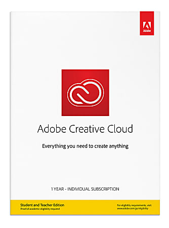 Adobe&reg; Creative Cloud&reg; Individual Student Teacher Edition