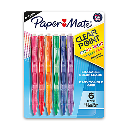 Paper Mate® Clearpoint® Color Lead Mechanical Pencils, 0.7mm,