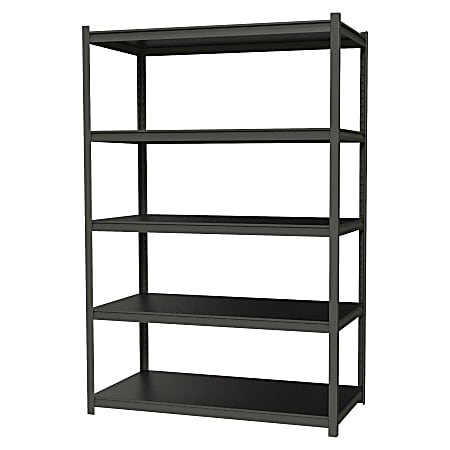 WorkPro® Premier Laminate Adjustable Shelving, 5-Shelves, 72"H x 48"W x 24"D, Gunmetal Gray