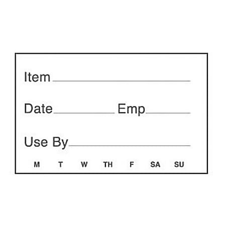 Cambro StoreSafe® Food Rotation Labels, 2" x 3", Off-White, Roll Of 250 Labels