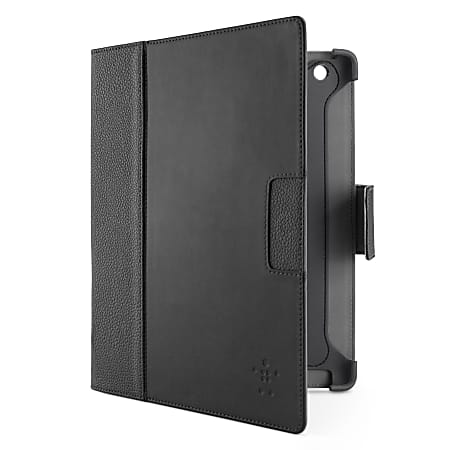 Belkin® Cinema Leather Folio Case For Apple® iPad® 2/3/4, Blacktop/Cornerstone