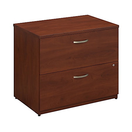 Bush Business Furniture Components 2 Drawer Lateral File Cabinet, 36"W, Hansen Cherry/Hansen Cherry, Standard Delivery