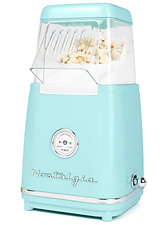 Nostalgia Electrics Classic Retro Hot Air Popcorn Maker, Aqua