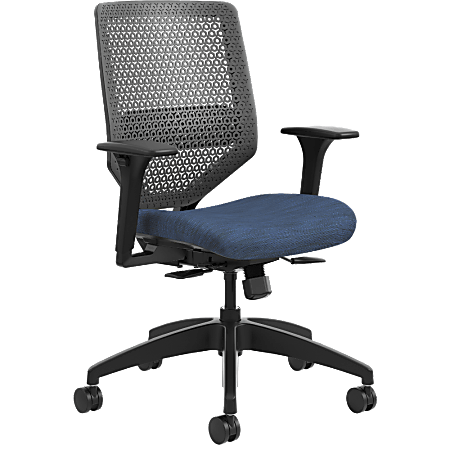 HON® Solve Seating Mid-Back Task Chair, Midnight Blue/Charcoal Black