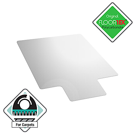 Floortex Ultimat Polycarbonate Lipped Chair Mat for Carpets up to