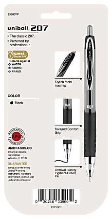 Uniball Confezione Da 4 Penne Gel Retrattili – Punta Micro 0.5 Mm, Inchiostro Nero, Anti-frode, Ideali Per Ufficio, Studio E Professionisti – Made In Japan - 6