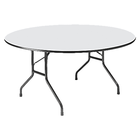 Iceberg Premium Wood Laminate Folding Table, Round, 60"W x 60"D, Gray