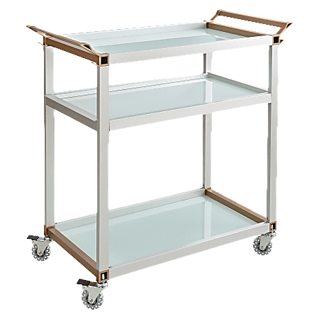 Safco® 3-Shelf Refreshment Cart, Large, 35"H x 24 3/4"W x 35"D, Silver